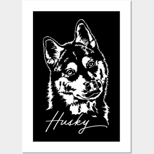 Funny Proud Siberian Husky dog portrait sled dog mom Posters and Art